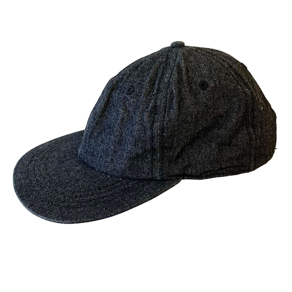 Goodfellow & Co Mens Baseball Trucker Slideback Cap Black Denim OS 6 Panel Vent